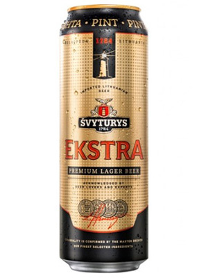 Beer Ekstra Svyturys 568ml, 5.2% Alc, 24 per box