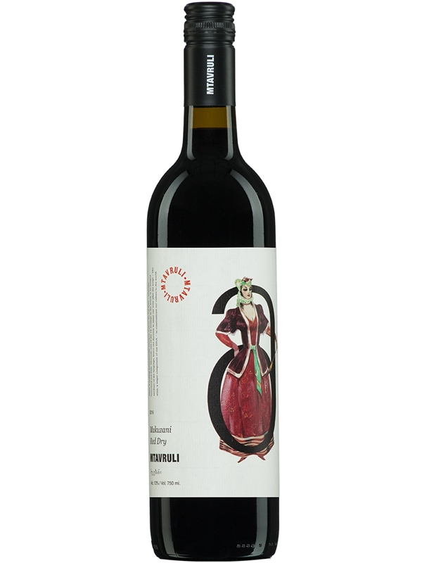 Wine Red Dry Mukuzani Mtavruli 13% 750ml, 6/case