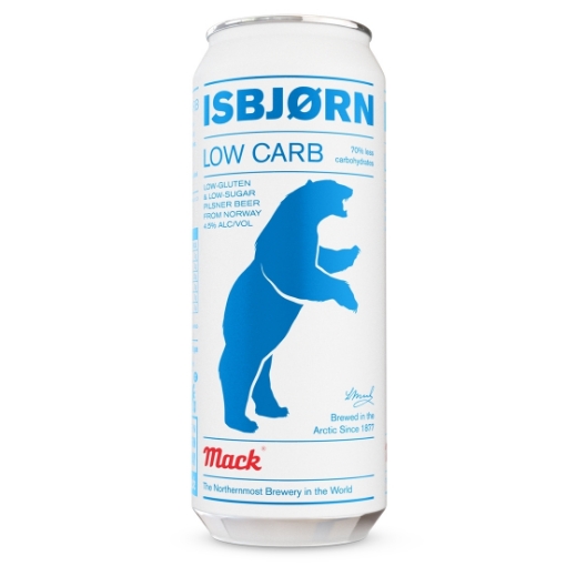 Picture of Beer Isbjorn Pilsner Low Carb Mack, 4.5%, 500ml, 24 cans per case