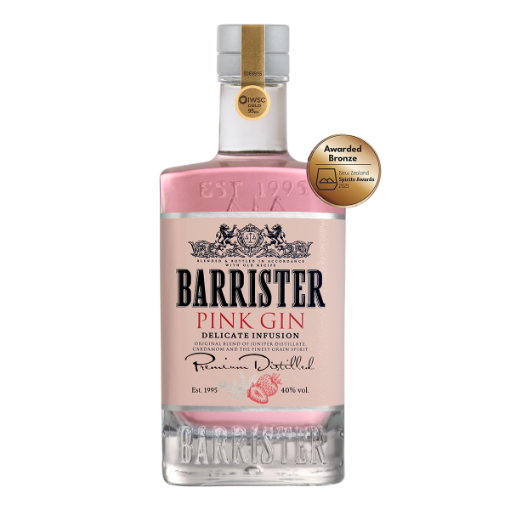 Picture of Barrister Pink Gin 40% 700ml, 6 bottles per case 