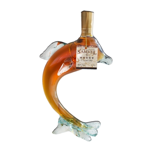 Picture of Brandy Dolphin Samvel 40%, 200ml, 1 bottle - 1 case