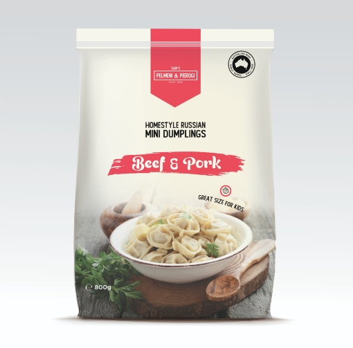 Picture of Dumplings Mini Beef & Pork Sam's 800g, 12 packs per case