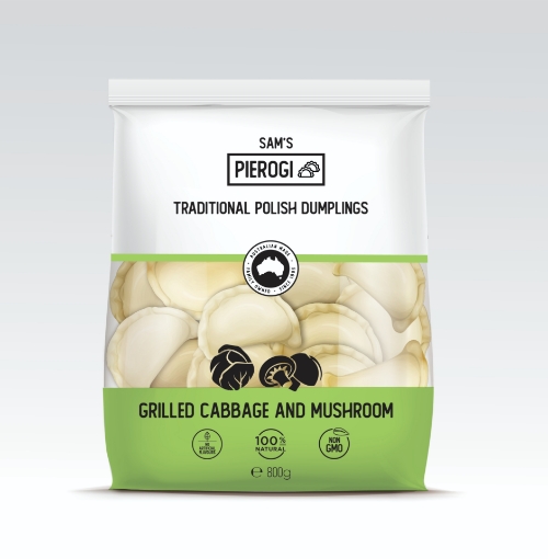 Picture of Pierogi Cabbage & Mushroom Sam's 800g, 12 packs per case 