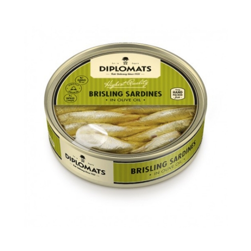 Picture of Sardines in Olive Oil with Mediterranean Spices Diplomats 160g, 48 cans per case 