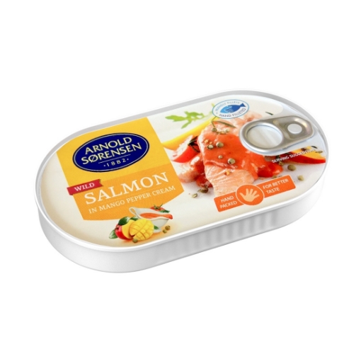 Picture of Salmon in mango with Pepper Cream Arnold Sorensen 200g, 36 cans per case