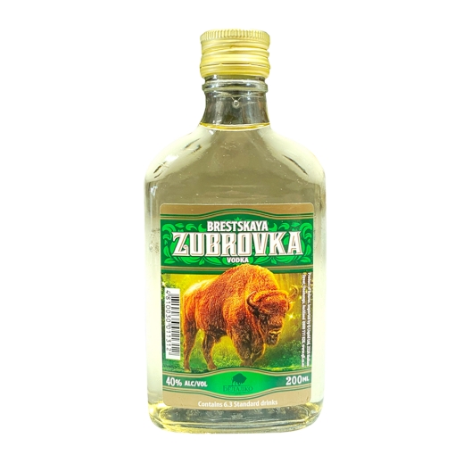 Picture of Vodka Zubrovka 40%, 200ml, 20 bottle per case