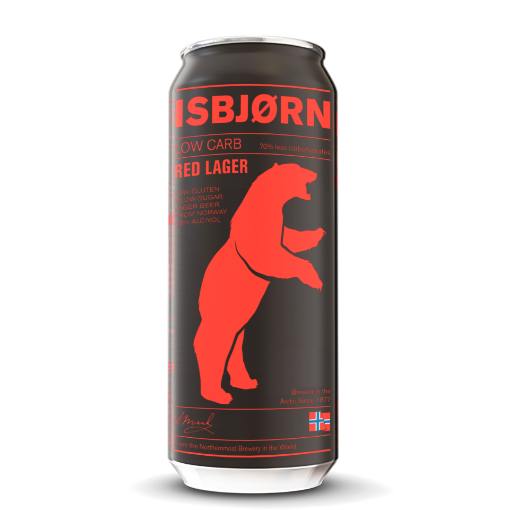 Picture of Beer Isbjorn Red Lager Mack, 4.5%, 500m, 24 Cans per Case 