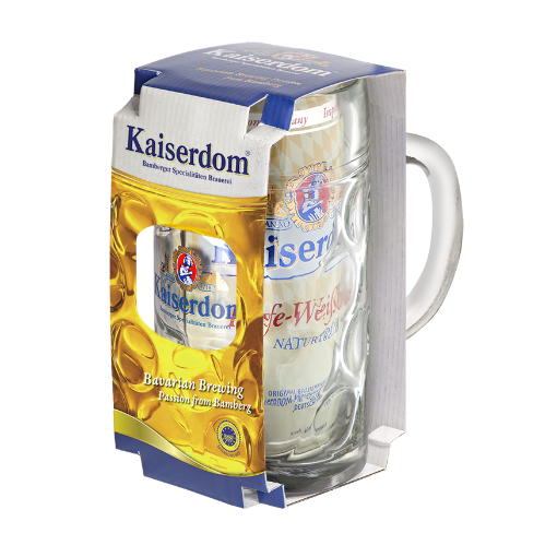 Picture of Kaiserdom Beer Hefe-Wheat Gift Mug Set 1L, 5 mugs per case 