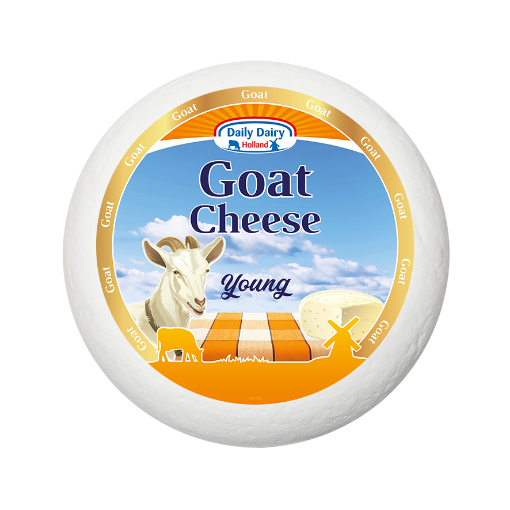 Goat Cheese 50% Fat by Daily Dairy, soft white cheese block