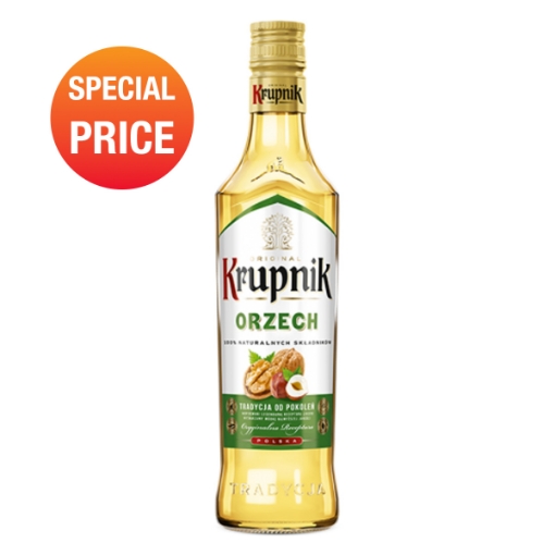 Case of 6 x 500ml Krupnik Hazelnut Liqueur 30% bottles – wholesale NZ