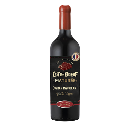 Picture of Wine IGP Pays d'Oc Red Cote Boeuf Maturee Syrm 14.5% Bottle 750ml, 6 bottles per case