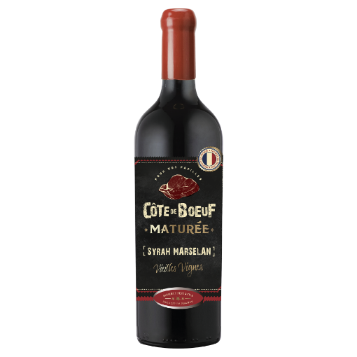 Picture of Wine Red Côte Boeuf Maturée – IGP Pays d’Oc 14.5% Bottle 750ml, 6 bottles per case