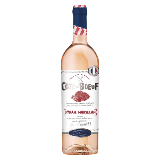 Picture of Wine Rosé Côte Boeuf – IGP Pays d’Oc 12% Bottle 750ml, 6 bottles per case
