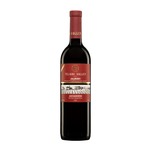 Picture of Wine Georgian Red Semi-sweet Akhasheni Teliani Valley 12% 750ml, 6 bottles per case