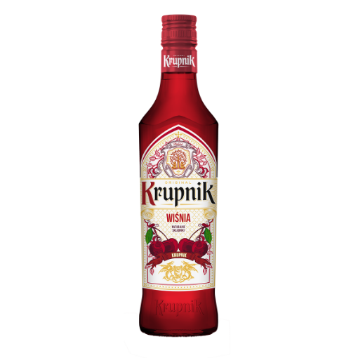 Krupnik Cherry Liqueur 500ml bottle, new Polish spirit import QLL.