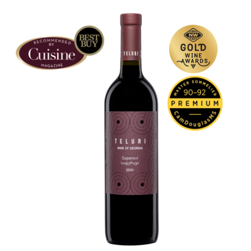 Picture of Wine Georgian Red Dry Saperavi Teluri Teliani Valley 13% 750ml, 6 bottles per case
